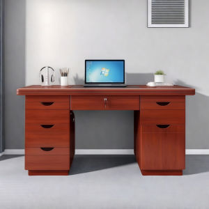 Employee Single Computer Desk with Drawer Lockable Modern