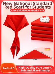 FEIYU | Colorfast Breathable Cotton Polyester Red Scarf