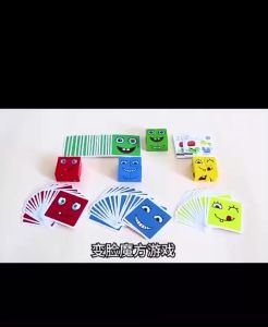 Đồ chơi phát triển trí tuệ bộ đồ chơi gỗ rubik thay đổi cảm xúc tăng cường khả năng phản xạ cho bé - Happy Life 4Kid