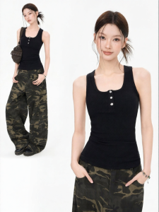 iiiamx | Black Halter Backless Summer Vest