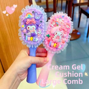 DIY Cream Gel Massage Comb Handmade Craft Kit for Girls Childrens Creative Material Package Set Airbag Cushion Comb