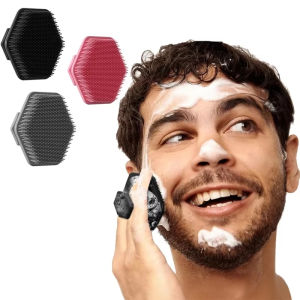 Alwafore Facial Cleaning Brush Scrubber Silicone Miniature Face Deep Clean Shave Massage Face Scrub Brush Face Cleaner For Men