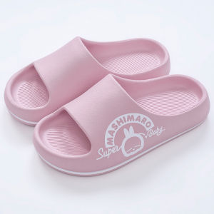 Anti-Slip Bathroom Slippers Couple Home Use Simple Design Summer New Style Lazy Rabbit Slippers EVA Material Comfortable Cushioning