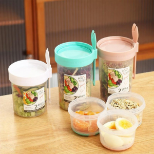 Overnight Oatmeal Breakfast Cup With Lid And Spoon