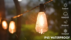 Solar Bulb String Lights Outdoor Waterproof Solar String Bulb for Garden Christmas Decorative lights