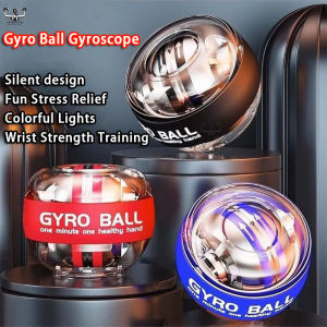Gyro Ball LED Auto-Start Power Gym Training Strengthen Arms Fingers Muscles for Men & Women Home Gym Strength Training Tool