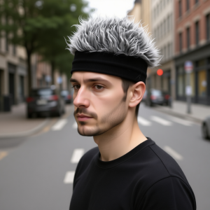 1Pc Wig hat mens winter one-piece knitted hat childrens landlord hat trend funny melon skin hat