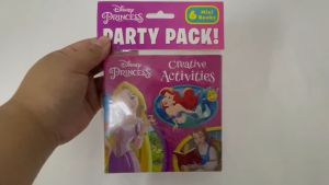 Disney Princess Party Pack 6 Mini Books Colouring & Activity for Kids with Games & Puzzles