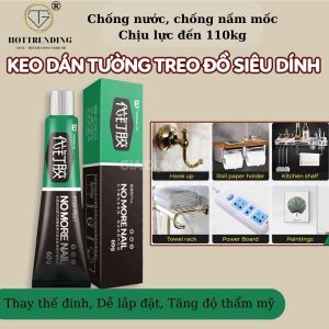 Keo siêu dính Nhật Bản No More Nail tuýp 60g Keo siêu dán tường dán giày gỗ thuỷ tinh đa năng chống thấm nước hàng chuẩn