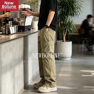NEW BOLUNE | Summer Thin Work Pants Loose Straight Casual Long Trousers