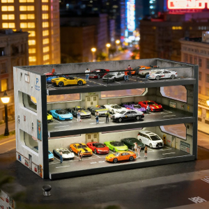 SHOUCANGJIA | Mô Hình Garage Đựng Xe 1/64