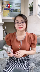 Nanoco Quạt Sạc Cầm Tay NHF4858G – Sò Lạnh 20 Tốc Độ – Pin Lithium Dung Lượng Cao Màu Vàng Gold - STM