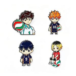 Miniso | 4/8 Cái Dễ Thương Bóng Chuyền Tráng Men Pin Hoạt Hình Anime Ve Áo Thổ Cẩm Nữ Thời Trang Món Quà Trang Sức Cho Bạn Bè