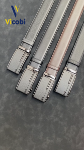 Dây thắt lưng nam da bò Vicobi TLE2 dây lưng khóa tự động bản 35cm