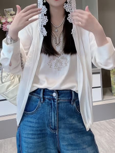 Fashionable Casual Lace Jacket Womens High-End Spring 2025 New Arrival Elegant Top Comfortable Fit Korean Style Commute