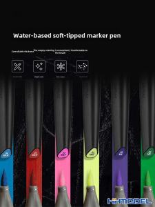 Henghui Model Dspiae Dispai Environmental-Friendly Water-Based Soft Head Marker Pen Basic Color Metallic Color Marker Pen