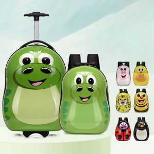 New Lovely 16-inch 3D Childrens Hard Shell Trolley Case Travel Boarding Box 14-inch Hard Shell Backpack Schoolbag