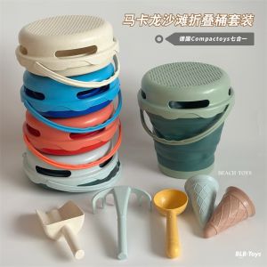 Bộ Đồ Chơi Bãi Biển Di Động Gấp Gọn Bằng Cỏ Lúa Mì Cho Trẻ Em Bộ Dụng Cụ Chơi Cát Du Lịch Bộ Đồ Chơi Ngoài Trời Cho Trẻ Em Từ 1-12 Tuổi