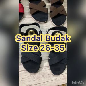 SANDAL ELASTIK BUDAK PEREMPUAN SIZE 26-35 GIRLS ELASTIC STRAP SANDAL SANDAL BUDAK SANDAL RAYA KASUT BUDAK