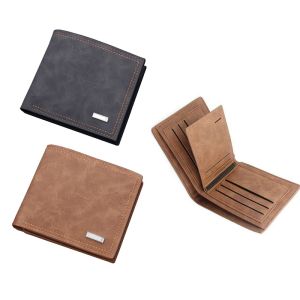 High Quality Dompet Lelaki Wallet For Men Pu Leather Purse Multi-Card Slot Card Holder Short Wallets Dompet Gift 钱包