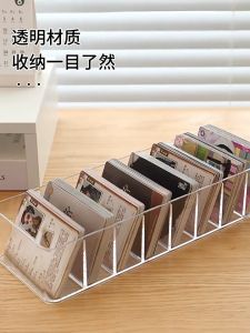 Card Display Box Game Organizer Transparent Play Card Divider Multi Partition Portable Cable Phone Box