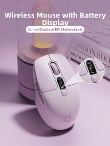 EWEADN | Wireless Bluetooth Mouse for Silent Use on Laptop Office Work and Charging Purple