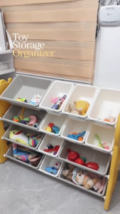 Playpark 4 Layers Kids Toy Storage Rack Large Capacity Detachable Moving Organizer Cabinet Deer