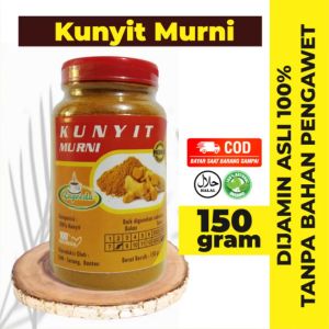 KUNYIT BUBUK MURNI / ASLI / TURMERIC POWDER / Rempah / JSR / 100% TANPA BAHAN PENGAWET