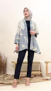 {Affanbatikk} Outer Batik Modern Blazer Wanita Kekinian - SOFT