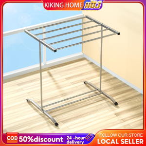 Stainless Steel Towel Stand Rack Five Bar Cloth Drying Rack Floor Standing Clothes Hanger