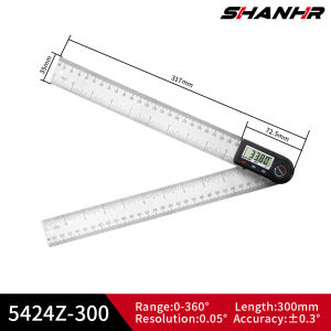 Shahr công cụ tìm góc kỹ thuật số thước đo góc thép không gỉ 200/300/500mm thước đo góc Đo Chuyên Nghiệp Công cụ đo cho chế biến gỗ