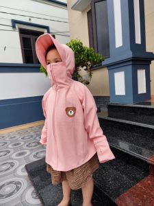 [15-40 kg] Áo chống nắng cánh dơi cho bé Trai và Gái chất liệu cotton tổ ong chống tia UV mặc thoáng mát co giãn