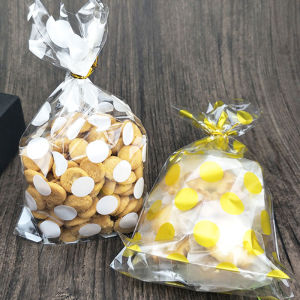 100pcs Transparent DIY Plastic Food Packaging Bags for Christmas & Birthday Parties