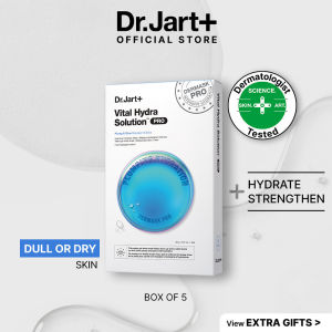 (5Pc/Box) Dr Jart Dermask Vital Hydra Solution Pro | Hyaluronic | Lasting Hydration | Face Sheet Mask For Sensitive Skin
