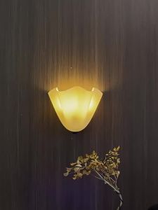 LED E14 Glass Wall Lamp Creative Styling Shell Wall Mounted French Shell Colored Berry Glass Lamp Art Decor Living Room Study
