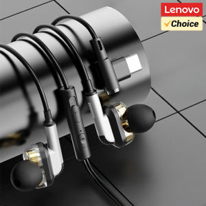 Lenovo | Lenovo YF45 Gaming Earphones Wired in Ear Headphones Type-C/3.5mm With Mic Microphone Sound Noise Isolation for PC Phone Laptop