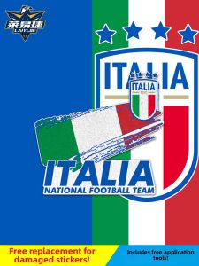 Italian Team Euro Cup Football Fan Reflective Sticker