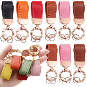 PU Leather Keychain for Men Women / Retro Vintage Personalized Keyring / Car Key Chain Holders / DIY Keyring Pendant Jewelry Accessories