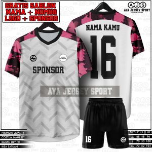 Sablon NAMA NOMOR NAMA TIM LOGO Jersey setelan DEWASA terbaru pria wanita baju futsal volly bola
