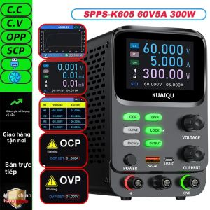 KUAIQU | Bộ Nguồn Chính Xác Cao KUAIQU Với Màn Hình Hyperbolic 5 Chữ Số Chức Năng Bảo Vệ Quá Dòng (OCP) Bảo Vệ Quá Áp (OVP) Bộ Nhớ Lưu Trữ Dùng Cho Kiểm Tra Chip Đo Lường 10μA 0.01mA