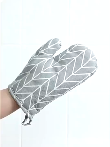 Găng Tay Cách Nhiệt Cotton Linen Dày Dặn – Chống Nóng Lò Nướng Lò Vi Sóng An Toàn