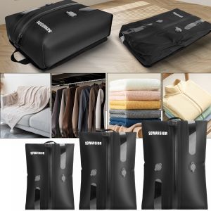 Reusable Vacuum Storage Bag For ClothesSpace Saving BagsFolding Vacuum Compression Organizer Bag for Suitcase Backpack Luggage