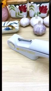 1PC Garlic Chopper Stainless Steel Garlic Press Crusher Kitchen Cooking Vegetables Ginger Squeezer Masher Handheld Ginger Mincer