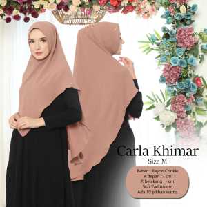 Khimar Carla Size M ValenshaQueen Hijab Bahan Crinkle Airflow Tanpa Tali Valensha Queen Kerudung Jilbab Terbaru Ikka Memei