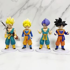Action Figure DRAGON BALL CHILDHOOD - Miniatur Pajangan Mainan Topper Kue DB Songoten Son Goten Trunks