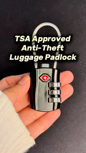 TREVOR TSA Luggage Padlock - 3-Digit Combination Passcode Keyless Resettable Anti-Theft Bag Suitcase Lock Gembok 密码锁