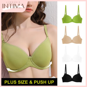 INTIMA Simple 34/75BCDE-42/95DE Plus Size Bra for Women Soft Underwire Seamless Large Breasts Underwear Full Cup Anti-sagging Bralette Fat Female