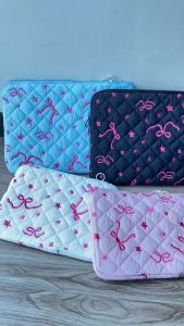 Sleeve Puffy Pouch Sarung Tas Pillow Bag Case Ipad Tab Tablet Macbook Air Pro Laptop Asus Acer Lenovo HP Huawei 11 12 13 14 15 inch Motif Gambar Pita Ribbon Bintang Y2K Coqqute Pink Biru Pastel Lucu Cute Murah Korean Model Aesthetic