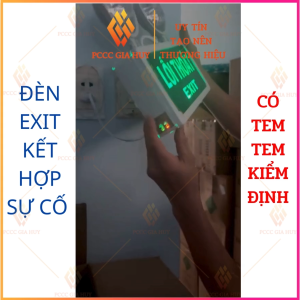 {Có Kiểm Định}2IN1-Đèn Chiếu Sáng Sự Cố Kết Hợp Đèn Lối Thoát EXIT Có Tem Kiểm Định Tiện Lợi -Tự Sáng Khi Mất Điện -Tiết Kiệm Điện Năng