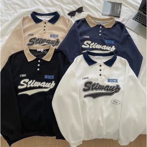 Sweater oversize wanita / Nice collar sweater model kerah kancing